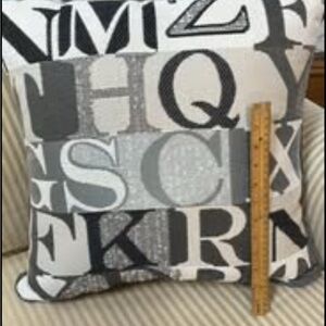 Chic Alphabet Pattern Pillows, set of 2